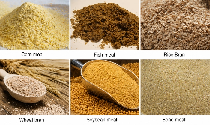 Сырье_Для_Плавающего_Корма_Для_Рыбы_Включая_Кукурузную_Муку_Рыбную_Муку_Рисовые_Отруби_Пшеничные_Отруби_Соевый_Шрот_И_Костную_Муку